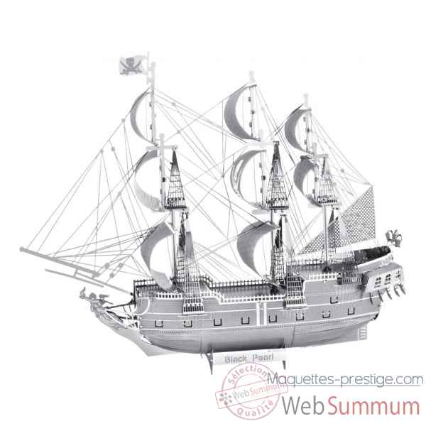 Maquette 3d en métal - bateau pirate la perle noire ICONX -5061316