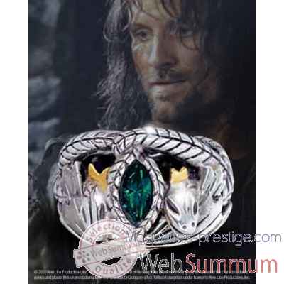 Aragorn - anneau barahir - argent massif Noble Collection -NN9687