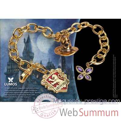 Bracelet charms - lumos gryffondor - harry potter Noble Collection -NN7708
