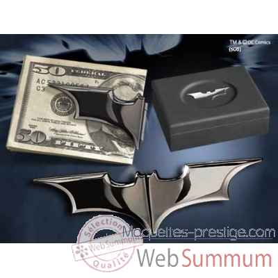 Pince à billet batarang™ - noire chromée Noble Collection -NN4936