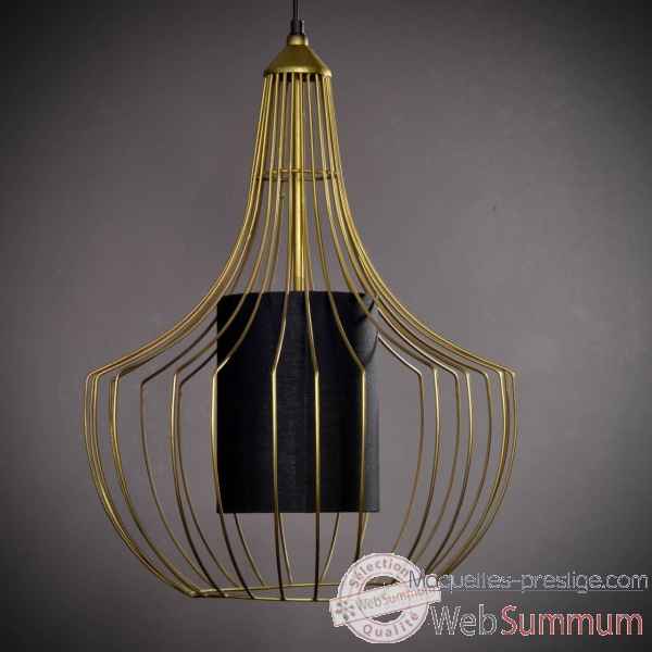 Lustre cage dorée forme 3 (lanterne) Objet de Curiosité -LU138